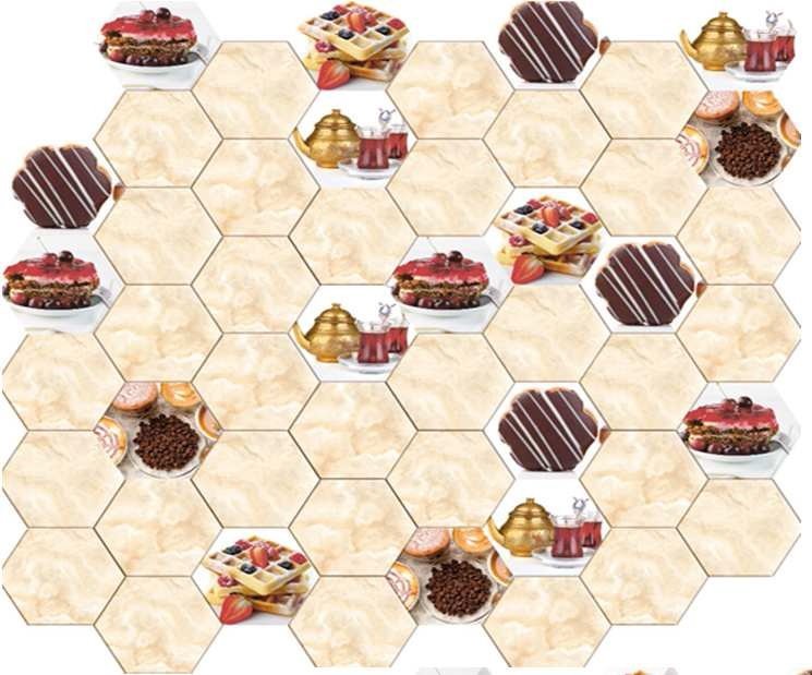 REVESTIMIENTO 15X17 DECORADO HEXAGONAL DCER-168 LISO (SURTIDO VARIADO) - DVI